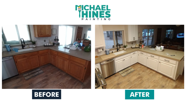 Cabinet Painting in Pioneer - For this kitchen in Pioneer, California, we transformed dark, dated oak cabinets into a fresh and timeless white finish. The goal was to brighten the space and create a clean, updated look while preserving the warmth of the home’s original design.
Each cabinet was carefully prepped, sanded, primed, and professionally sprayed for a smooth, durable finish. The new hardware and crisp white paint completely changed the feel of the kitchen — making it lighter, more modern, and welcoming.
This project is a great example of how high-quality cabinet painting can bring new life to existing wood cabinetry without the need for a full remodel. Cabinet Painting in Pioneer - For this kitchen in Pioneer, California, we transformed dark, dated oak cabinets into a fresh and timeless white finish. The goal was to brighten the space and create a clean, updated look while preserving the warmth of the home’s original design.
Each cabinet was carefully prepped, sanded, primed, and professionally sprayed for a smooth, durable finish. The new hardware and crisp white paint completely changed the feel of the kitchen — making it lighter, more modern, and welcoming.
This project is a great example of how high-quality cabinet painting can bring new life to existing wood cabinetry without the need for a full remodel.