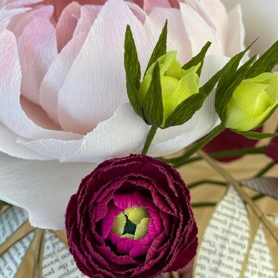 Bridal Bouquets - Handcrafted paper flower wedding bouquets, fully personalized for your event. Custom flowers, colors and styles available.
At Papercraft Miracles, we specialize in all things paper, including handmade crepe paper flowers. Not only are these flowers striking and vibrant, they are handcrafted and built to last. Crepe flowers are 100% customizable and will last a lifetime. You can be confident that our hand crafted flowers are as sturdy as they are beautiful. Bridal Bouquets - Handcrafted paper flower wedding bouquets, fully personalized for your event. Custom flowers, colors and styles available.
At Papercraft Miracles, we specialize in all things paper, including handmade crepe paper flowers. Not only are these flowers striking and vibrant, they are handcrafted and built to last. Crepe flowers are 100% customizable and will last a lifetime. You can be confident that our hand crafted flowers are as sturdy as they are beautiful.