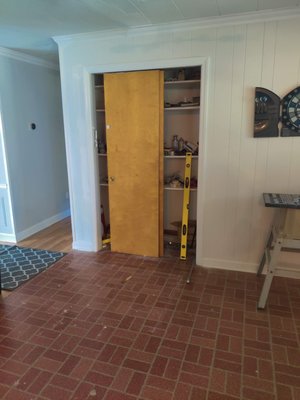 Barn Door Installation - This barn door was installed in a major home renovation project