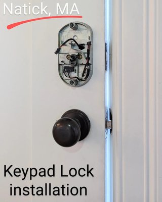 Electronic Keypad Lock Schlage installation. - Front door of the renovated house. Customer decided to install a new Electronic Lock. We recommended a Schlage keypad deadbolt. Installation of the lock - March 2024.