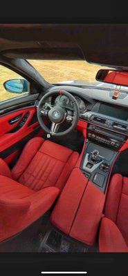 Leather painting.BMW M5 interior color change - BMW M5 interior color change Leather painting.BMW M5 interior color change - BMW M5 interior color change