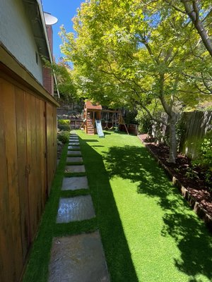 Where will your children play? - Transform your patio where your children can play safely with synthetic lawns.
