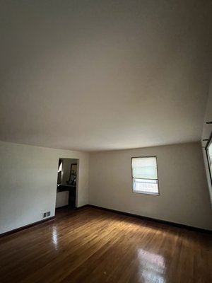 Drywall Repair, Trim and paint - Customer requested to have living room repaired after the ceiling caved in. We replaced the ceiling, painted all the walls and refinished the floors. Gave this customer a new start. Clean and sparkly. We were heroes that day! Drywall Repair, Trim and paint - Customer requested to have living room repaired after the ceiling caved in. We replaced the ceiling, painted all the walls and refinished the floors. Gave this customer a new start. Clean and sparkly. We were heroes that day!