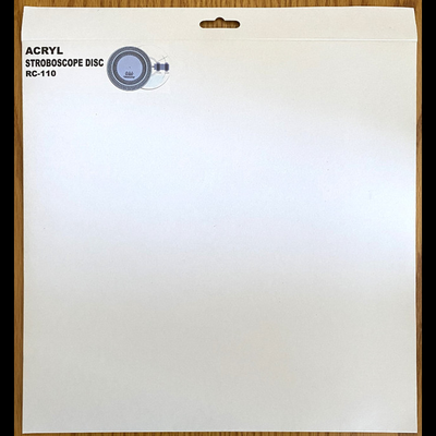 Acryl Stroboscope RC-110 - Get the perfect turntable speed with Record Supply Co.'s Stroboscope Disc. It's easy to use with any adjustable-speed turntable, and it syncs at 33 1/3, 45, and 78 RPM. Plus, it has markings for cartridge alignment on the other side.