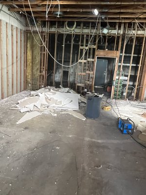 Fire damage demolition - Fire damage restoration at Commercial building Fire damage demolition - Fire damage restoration at Commercial building