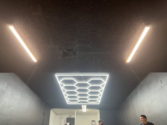 Hexagon lights in - Installed hexagon lights led