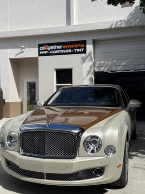 Bentley Two-Tone Vinyl Wrap | all2getherwraps l Margate, FL - This luxury Bentley received a custom two-tone vinyl wrap featuring a premium metallic bronze upper section paired with an elegant pearl white lower body. Our installation team focused on flawless transitions, precision trimming, and factory-quality finishing to create a timeless and sophisticated appearance while protecting the original paint underneath.
#Bentley #BentleyWrap #LuxuryCars #TwoToneWrap #VinylWrap #ColorChangeWrap #BentleyMulsanne #BentleyMotors #LuxuryLifestyle #SouthFloridaCars #MargateFL #All2getherWraps #CustomCars #ExoticCars #VehicleWrap Bentley Two-Tone Vinyl Wrap | all2getherwraps l Margate, FL - This luxury Bentley received a custom two-tone vinyl wrap featuring a premium metallic bronze upper section paired with an elegant pearl white lower body. Our installation team focused on flawless transitions, precision trimming, and factory-quality finishing to create a timeless and sophisticated appearance while protecting the original paint underneath.
#Bentley #BentleyWrap #LuxuryCars #TwoToneWrap #VinylWrap #ColorChangeWrap #BentleyMulsanne #BentleyMotors #LuxuryLifestyle #SouthFloridaCars #MargateFL #All2getherWraps #CustomCars #ExoticCars #VehicleWrap