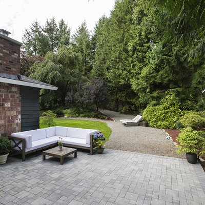 Backyard Patio Paver & Garden Remodel - Full patio remodel using paving stones, freestanding garden wall, paver living area and walkway Backyard Patio Paver & Garden Remodel - Full patio remodel using paving stones, freestanding garden wall, paver living area and walkway