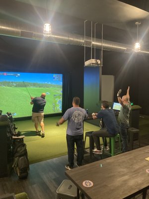 Soft Opening - Group of guys playing a scramble on our first day in business Soft Opening - Group of guys playing a scramble on our first day in business