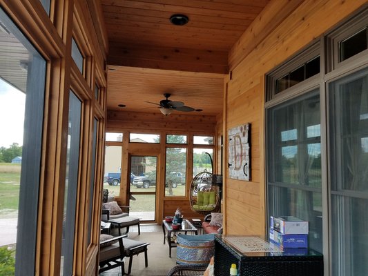 cedar addition - this was an addition where everything was custom built with the inside Covered in clear Cedar cedar addition - this was an addition where everything was custom built with the inside Covered in clear Cedar
