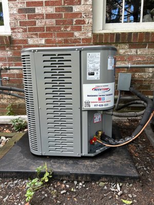Residential Air Conditioning System Replacement – Andover, MA - Accutemp Engineering completed the replacement of an aging R-22 air conditioning system for a homeowner in Andover, MA. The project included the installation of a new 24,000 BTU air conditioning condenser paired with a 24,000–30,000 BTU Unico coil pack utilizing modern R-454B refrigerant technology.
To help minimize installation costs and disruption, the existing blower, line sets, and control wiring were evaluated and reused where appropriate. Our team completed all required connections, modifications, system startup, and performance testing to ensure reliable operation and optimal cooling performance. Residential Air Conditioning System Replacement – Andover, MA - Accutemp Engineering completed the replacement of an aging R-22 air conditioning system for a homeowner in Andover, MA. The project included the installation of a new 24,000 BTU air conditioning condenser paired with a 24,000–30,000 BTU Unico coil pack utilizing modern R-454B refrigerant technology.
To help minimize installation costs and disruption, the existing blower, line sets, and control wiring were evaluated and reused where appropriate. Our team completed all required connections, modifications, system startup, and performance testing to ensure reliable operation and optimal cooling performance.