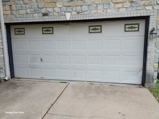 Garage Door Replacement - This client just wanted simple! We took down their old and dated 16x7 and installed them a new 16x7 almond in color from Clopay. These projects typically take a few hours to complete. New doors drasticly change the appearance to the front of your home, since its the first thing most people see when looking at your house. Garage Door Replacement - This client just wanted simple! We took down their old and dated 16x7 and installed them a new 16x7 almond in color from Clopay. These projects typically take a few hours to complete. New doors drasticly change the appearance to the front of your home, since its the first thing most people see when looking at your house.