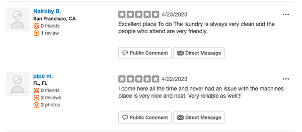 5 Star Customer Testimonials - Visit our website or call today regarding your laundry service needs. Our facilities & machines are regularly cleaned to ensure a sanitary and hygienic experience. We recently renovated our facilities so all of our equipment is modern and functional. 5 Star Customer Testimonials - Visit our website or call today regarding your laundry service needs. Our facilities & machines are regularly cleaned to ensure a sanitary and hygienic experience. We recently renovated our facilities so all of our equipment is modern and functional.