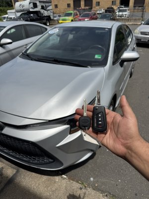 Toyota Corolla Key Replacement in Manassas, VA - Replaced and programmed a new key and remote for a Toyota Corolla in Manassas, VA. All functions were tested and verified.
