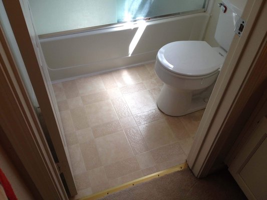 Toilet wax seal leak - After noticing bad odor and water damage discoloration around our toilet by the owner of the property, we received a call to inspect the damage. Our technician identified a failed toilet wax seal as the source of the damage. Swift Restoration detached the toilet and removed the damaged vinyl flooring. We clean and sanitized the damaged subfloor and set drying equipment. Toilet wax seal leak - After noticing bad odor and water damage discoloration around our toilet by the owner of the property, we received a call to inspect the damage. Our technician identified a failed toilet wax seal as the source of the damage. Swift Restoration detached the toilet and removed the damaged vinyl flooring. We clean and sanitized the damaged subfloor and set drying equipment.
