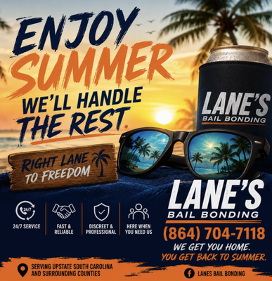 Get out of jail fast with Lanes Bail Bonds - 24/7 Bail Bonds in Upstate South Carolina
Fast, confidential bail bonding assistance is available 24/7 across Greenville, Anderson, and Pickens Counties, provided by experienced bail bondsmen ready to offer legal assistance. Get out of jail fast with Lanes Bail Bonds - 24/7 Bail Bonds in Upstate South Carolina
Fast, confidential bail bonding assistance is available 24/7 across Greenville, Anderson, and Pickens Counties, provided by experienced bail bondsmen ready to offer legal assistance.