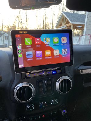 2016 Jeep Wrangler Radio Install - Customer inquired about swapping out his old Pioneer unit for a new Jensen Unit with a bigger screen and Apple CarPlay. 2016 Jeep Wrangler Radio Install - Customer inquired about swapping out his old Pioneer unit for a new Jensen Unit with a bigger screen and Apple CarPlay.