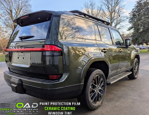 Lexus GX550 PPF & Ceramic Coating Application - This GX550 received our full front (hood, front bumper, front fenders mirrors) PPF application with lifetime manufacturer warranty & our exclusive self-healing 5-year ceramic coating. Lexus GX550 PPF & Ceramic Coating Application - This GX550 received our full front (hood, front bumper, front fenders mirrors) PPF application with lifetime manufacturer warranty & our exclusive self-healing 5-year ceramic coating.