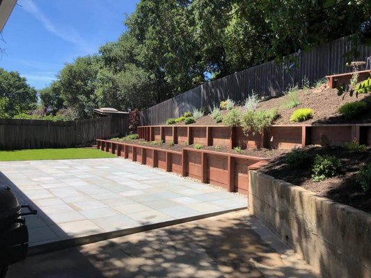 BLUESTONE PATIO AND RETAINING WALL - BACKYARD REMODEL BLUESTONE PATIO AND RETAINING WALL - BACKYARD REMODEL