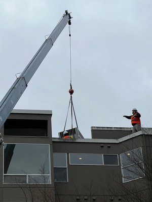Roof Top Unit Installation - Roof-top installation in progress! Roof Top Unit Installation - Roof-top installation in progress!