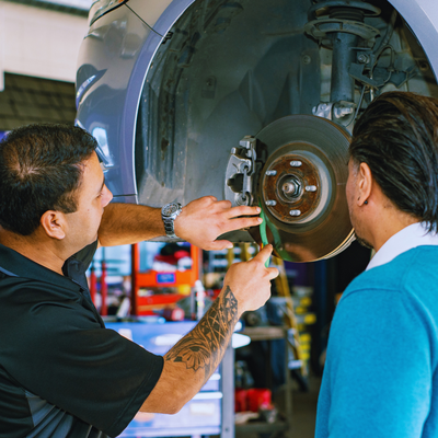 Brake Services - Your brakes are your vehicle’s most important safety feature, and at Stress-Free Auto Care, we take brake maintenance seriously. Our comprehensive brake services include:
-Brake Inspections: Our experts thoroughly inspect your entire brake system, ensuring everything is in top working order.
-Brake Pad Replacement: Whether your pads are worn or squealing, we’ll replace them with high-quality options to keep your vehicle stopping smoothly.
-Rotor Resurfacing or Replacement: Warped or worn rotors can lead to poor braking performance—our team ensures your rotors are in optimal condition.
-Caliper Services: Properly functioning calipers are essential for even braking. We repair or replace calipers to maintain your safety.
Every brake service comes with our 2-year/24,000-mile nationwide warranty, so you can drive with confidence knowing we’ve got you covered. Brake Services - Your brakes are your vehicle’s most important safety feature, and at Stress-Free Auto Care, we take brake maintenance seriously. Our comprehensive brake services include:
-Brake Inspections: Our experts thoroughly inspect your entire brake system, ensuring everything is in top working order.
-Brake Pad Replacement: Whether your pads are worn or squealing, we’ll replace them with high-quality options to keep your vehicle stopping smoothly.
-Rotor Resurfacing or Replacement: Warped or worn rotors can lead to poor braking performance—our team ensures your rotors are in optimal condition.
-Caliper Services: Properly functioning calipers are essential for even braking. We repair or replace calipers to maintain your safety.
Every brake service comes with our 2-year/24,000-mile nationwide warranty, so you can drive with confidence knowing we’ve got you covered.