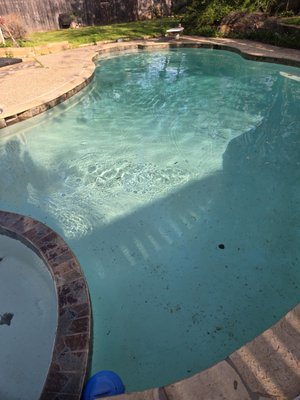 Before and After Cleaning - This pool needed a full cleaning, so we dove right in and got to work! It was sparkling clean when we finished! Give us a call or message us so you never have to worry about your pool again! Before and After Cleaning - This pool needed a full cleaning, so we dove right in and got to work! It was sparkling clean when we finished! Give us a call or message us so you never have to worry about your pool again!