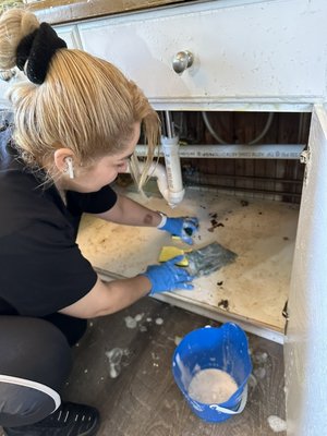 deep cleaning - A deep cleaning project cleaning kitchen cabinets windows all over