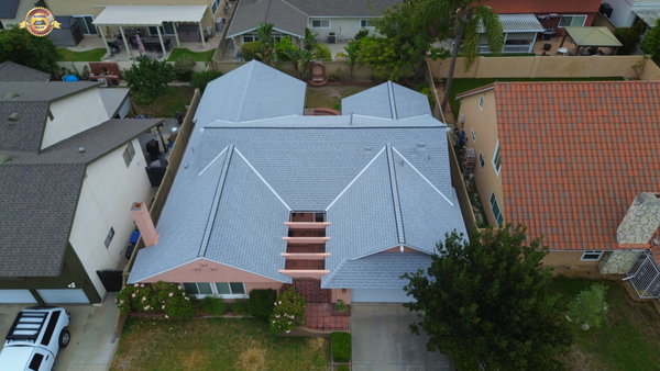 Re-roof in Orange County - This project involved a complete roof replacement using Owens Corning Shasta White shingles, giving the home a clean, modern look while improving durability and energy efficiency.