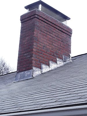 chimney rebuild - roofline up rebuild with flashing