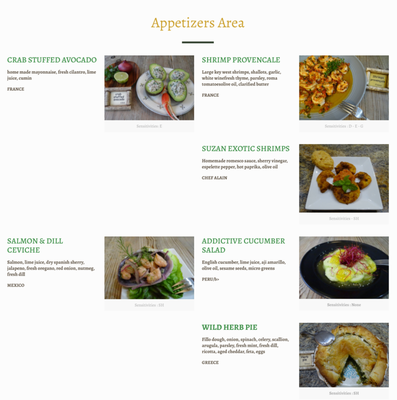 Appetizers - Appetizer Selections