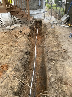 New service line installation - New Installation of Water Service Line. New service line installation - New Installation of Water Service Line.