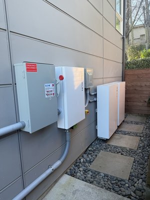 30kWh Battery Installation - This customer wanted a whole‑home backup solution powered entirely by battery storage, so we installed a 30 kW battery system on the north side of the home just outside the garage. The equipment was mounted and configured to supply full‑home backup during an outage, allowing the customer to stay powered without relying on a generator. Our team managed the entire process—from securing the necessary permits to coordinating all required inspections—ensuring the installation was smooth, compliant, and ready for reliable long‑term performance. 30kWh Battery Installation - This customer wanted a whole‑home backup solution powered entirely by battery storage, so we installed a 30 kW battery system on the north side of the home just outside the garage. The equipment was mounted and configured to supply full‑home backup during an outage, allowing the customer to stay powered without relying on a generator. Our team managed the entire process—from securing the necessary permits to coordinating all required inspections—ensuring the installation was smooth, compliant, and ready for reliable long‑term performance.