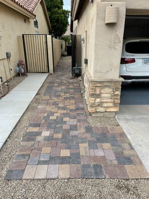 Paver Project Scottdale - “Customer requested a Paver walkway from her driveway toward her backyard area behind gate. The purpose of this project was to make this area more functional by providing a hard surface in which the trash bins would be easy to roll.
Project complete! No more dragging the trash bins through the gravel!” Paver Project Scottdale - “Customer requested a Paver walkway from her driveway toward her backyard area behind gate. The purpose of this project was to make this area more functional by providing a hard surface in which the trash bins would be easy to roll.
Project complete! No more dragging the trash bins through the gravel!”