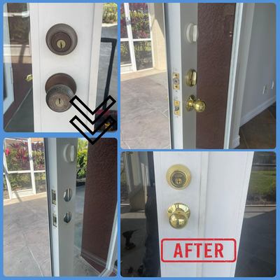 Deadbolt and doorknob replacement - Making the house safer is what we love doing!
We came to a job where the doorknob that was not functioning right due to rust and corrosion. We replaced with a new doorknob and deadbolt leaving the customer happy and feeling safe!
Call for a free estimate today
(239) 691-2426
#goodvibeslocksmith #fortmyerslocksmith #deadbolt #doorknob #ResidentialLocksmith Deadbolt and doorknob replacement - Making the house safer is what we love doing!
We came to a job where the doorknob that was not functioning right due to rust and corrosion. We replaced with a new doorknob and deadbolt leaving the customer happy and feeling safe!
Call for a free estimate today
(239) 691-2426
#goodvibeslocksmith #fortmyerslocksmith #deadbolt #doorknob #ResidentialLocksmith