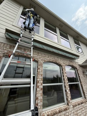 Exterior Window Cleaning - See your home or business in a whole new light! Our professional window cleaning removes dirt, streaks, and grime to reveal a crystal-clear view. Not only will your windows sparkle, but cleaner glass also boosts curb appeal and lets more natural light brighten your space. Sit back, relax, and let us bring the shine to your windows because a brighter view starts here!