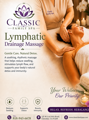 Lymphatic Drainage Massage - Lymphatic Drainage Massage

Gentle care for your body.
Relax, refresh, and rebalance with our soothing lymphatic drainage massage.

This light, rhythmic massage helps reduce swelling, support natural detox, improve circulation, and promote deep relaxation.