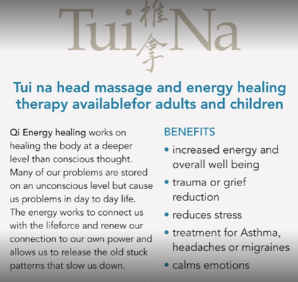 Benefits of Chinese Tui Na - Call now to book appointment