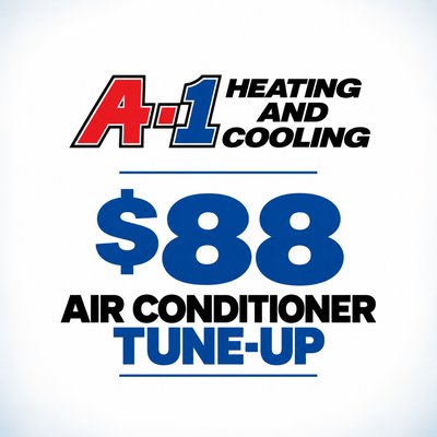 $88 Air Conditioner Tune-Up - A little maintenance today can help prevent expensive repairs tomorrow. Our professional AC Tune-Up is designed to improve your system’s performance, maximize efficiency, and help extend the life of your equipment before the hottest days of summer arrive.

During your visit, our certified technician will inspect your air conditioning system, clean key components, check refrigerant performance, test electrical connections, verify safe operation, and identify any potential issues before they become costly breakdowns.

Whether your system is brand new or has been keeping your home comfortable for years, routine maintenance is one of the best investments you can make in your home’s comfort.

✔ Improve Energy Efficiency
✔ Reduce the Risk of Breakdowns
✔ Extend Equipment Life
✔ Keep Your Home Comfortable
✔ Professional HVAC Technicians

Schedule your $88 AC Tune-Up today and enjoy reliable comfort all season long.

⸻

Offer Disclaimer

Offer valid for residential air conditioning tune-up only. Additional repairs, parts, or services are not included. Cannot be combined with other offers. Limited-time promotion