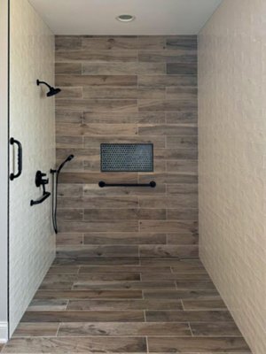 Bathroom Remodel - This Bathroom was made to Accommodate the client and look modern.