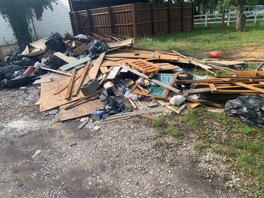 Big construction debris job - Big construction debris job had piles in the front and back. We got it done same day! Big construction debris job - Big construction debris job had piles in the front and back. We got it done same day!