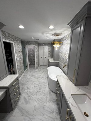 A true room transformation is all about the details - After the floors were finished and the trim received a fresh coat of paint, we came in as the final touch to install this luxurious vinyl grasscloth on the feature wall. We work closely with homeowners and respect the space to ensure our installation is clean, efficient, and perfectly timed with your renovation schedule. The room now feels cohesive, modern, and completely custom.
Upgrading your space? We are your trusted finish-line experts for flawless walls. A true room transformation is all about the details - After the floors were finished and the trim received a fresh coat of paint, we came in as the final touch to install this luxurious vinyl grasscloth on the feature wall. We work closely with homeowners and respect the space to ensure our installation is clean, efficient, and perfectly timed with your renovation schedule. The room now feels cohesive, modern, and completely custom.
Upgrading your space? We are your trusted finish-line experts for flawless walls.