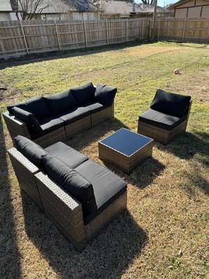 Patio furniture assembled - Just bought new patio furniture? Let us handle the assembly so you can relax and enjoy your outdoor space.
We provide professional outdoor furniture assembly across DFW, including:
• Patio dining sets
• Sectionals & lounge sets
• Pergolas & gazebos
• Fire pits
• Outdoor chairs & tables
• Swings & hammocks
• Grills and more
We work efficiently, follow manufacturer instructions carefully, and make sure everything is secure, level, and ready to use. No scratches on your deck, no damaged walls, no leftover mess.
✔ Same-day or next-day availability
✔ Clean, professional service
✔ Clear communication
✔ Respect for your home
Save your time and avoid frustration with complicated instructions and missing tools. We’ll assemble it right the first time.
Serving the DFW area.
Message us today for a quick quote! Patio furniture assembled - Just bought new patio furniture? Let us handle the assembly so you can relax and enjoy your outdoor space.
We provide professional outdoor furniture assembly across DFW, including:
• Patio dining sets
• Sectionals & lounge sets
• Pergolas & gazebos
• Fire pits
• Outdoor chairs & tables
• Swings & hammocks
• Grills and more
We work efficiently, follow manufacturer instructions carefully, and make sure everything is secure, level, and ready to use. No scratches on your deck, no damaged walls, no leftover mess.
✔ Same-day or next-day availability
✔ Clean, professional service
✔ Clear communication
✔ Respect for your home
Save your time and avoid frustration with complicated instructions and missing tools. We’ll assemble it right the first time.
Serving the DFW area.
Message us today for a quick quote!