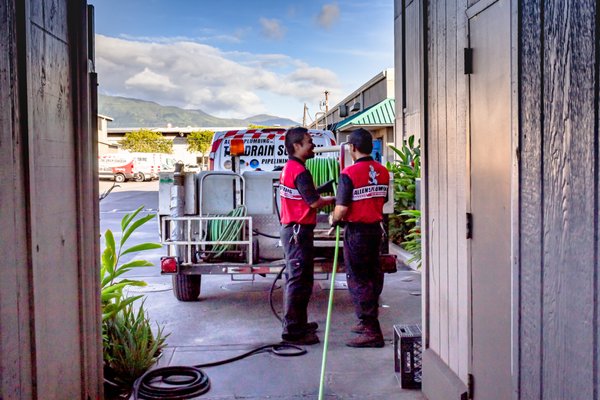 Drain Cleaning - For over 40 years, Allens Plumbing Inc., The Drain Surgeon, has been Hawaii’s trusted choice for professional drain cleaning services. Serving homes and businesses across the islands, we specialize in cabling, hydro jetting, and high-speed drain cleaning to keep your plumbing system flowing smoothly. No clog is too tough for our experienced team and advanced equipment! Drain Cleaning - For over 40 years, Allens Plumbing Inc., The Drain Surgeon, has been Hawaii’s trusted choice for professional drain cleaning services. Serving homes and businesses across the islands, we specialize in cabling, hydro jetting, and high-speed drain cleaning to keep your plumbing system flowing smoothly. No clog is too tough for our experienced team and advanced equipment!