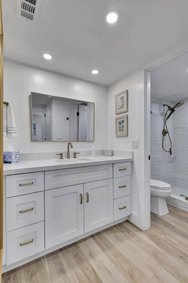 Spa-Inspired Bathroom Remodels - See how we turn ordinary bathrooms into stunning, relaxing retreats! We specialize in bathroom renovations that feature elegant fixtures, smart storage, and stylish finishes to make the most of every square foot.