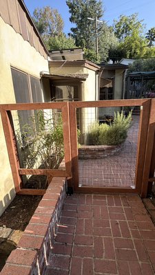Wire fence with 2 gates and walkway - In this project our client wanted to add 2 gates, wire fence, and walkway. Wire fence with 2 gates and walkway - In this project our client wanted to add 2 gates, wire fence, and walkway.
