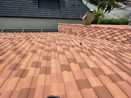 Roof cleaning - A Roof cleaning job that went very well. Customers were pleased with the finishing touch. Cleaning with a Passion.
