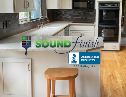 Another Happy Customer! Before & After Revere Pewter - Another happy customer. One doesn’t need to paint white to brighten up the kitchen. The cabinets were coated with Revere Pewter for color. Brings a good contrast with all the wood and dark tones.