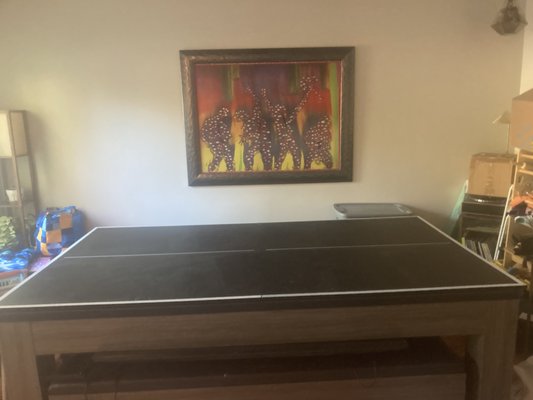 Clearing of Ping Pong Table - A few weeks ago, 1/2 of the ping pong table was cleared during my client's moving in efforts. Yesterday, the entire table was cleared. Smiles and high fives abounded! It's been a joy to work together towards her goals. We also integrated parent coaching conversation, and we discussed important values to her. She created a sign, now posted in her bedroom, to regularly inspire and remind her about what matters with the life she is creating with her daughter. Clearing of Ping Pong Table - A few weeks ago, 1/2 of the ping pong table was cleared during my client's moving in efforts. Yesterday, the entire table was cleared. Smiles and high fives abounded! It's been a joy to work together towards her goals. We also integrated parent coaching conversation, and we discussed important values to her. She created a sign, now posted in her bedroom, to regularly inspire and remind her about what matters with the life she is creating with her daughter.