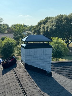 Chimney Cap Repair - Chimney cap repair and chimney cap installation. Custome made chimney cap made to fit and to protect chimney and fireplace in Dallas Texas.