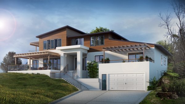 Large New Custom Home - A new 5,996 sq.ft home with 1,106sq.ft garage in Santa Rosa. This new home has 7 beds and 7 baths including a home office. We have provided the Architecture, Structural Engineering, and Title 24 energy permits.